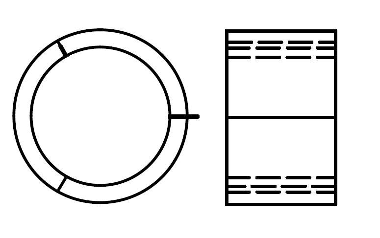 円筒形状の発泡スチロールの図面